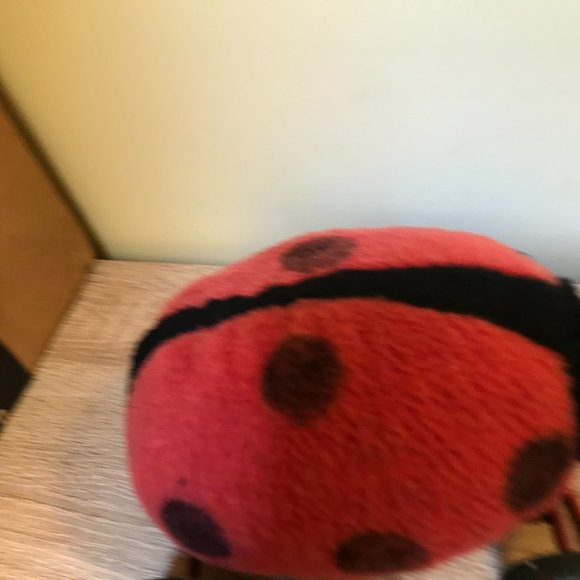 VINTAGE MERRYTHOUGHT BRAND LADYBUG LADY BIRD ON WHEELS PULL TOY - Picture 5 of 6